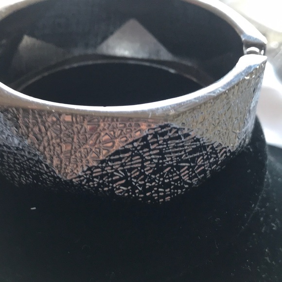 Pewter Hinged Cuff Bracelet - Picture 2 of 2